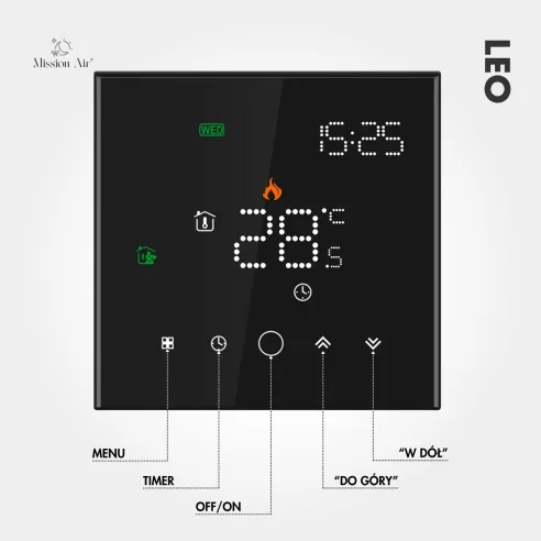 regulator LEO WiFi przyciski