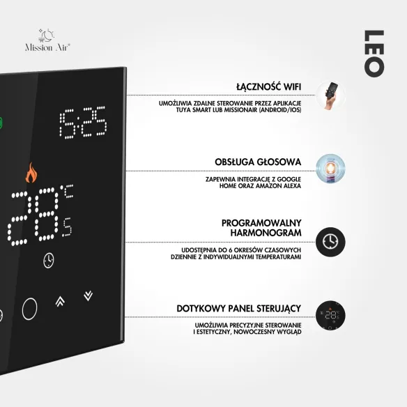 regulator LEO WiFi funkcje ogrzewania
