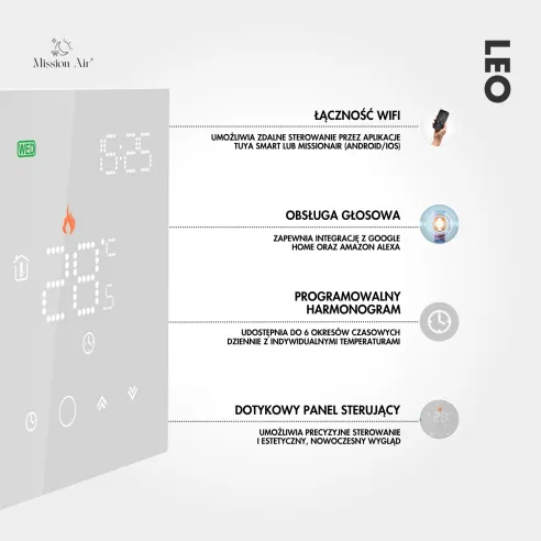 regulator LEO WiFi funkcje ogrzewania