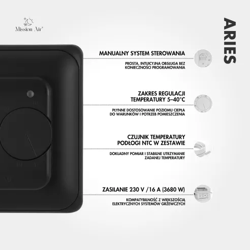 ARIES Manual Temperature Controller | Black