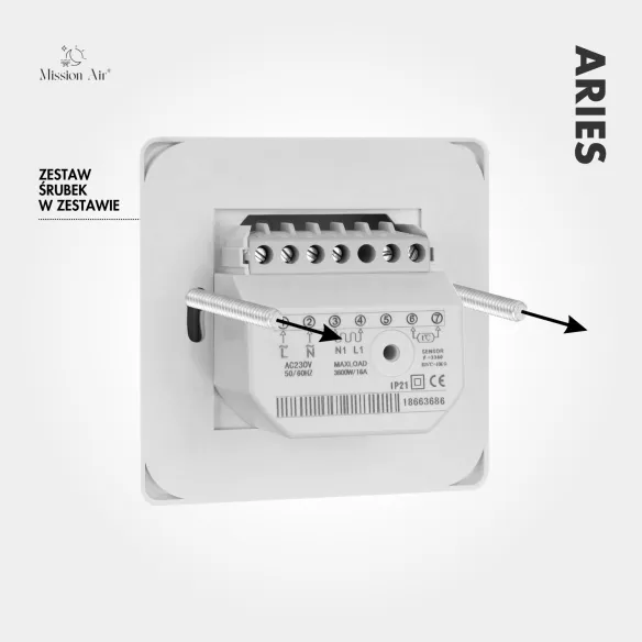 ARIES Manual Temperature Controller | White