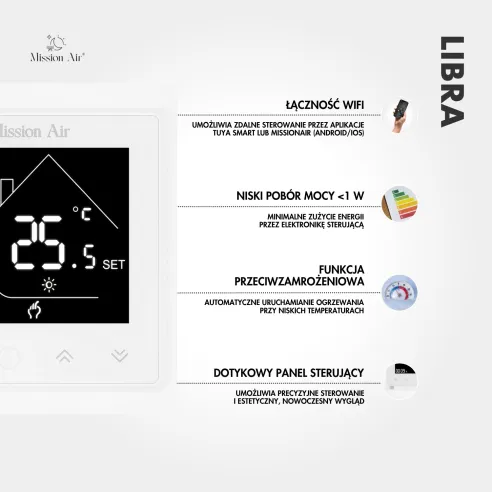 Funkcje regulatora temperatury LIBRA WiFi – tryby pracy