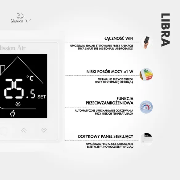 LIBRA WiFi Programmable Temperature Controller | White