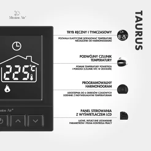 Funkcje regulatora temperatury TAURUS – tryby pracy
