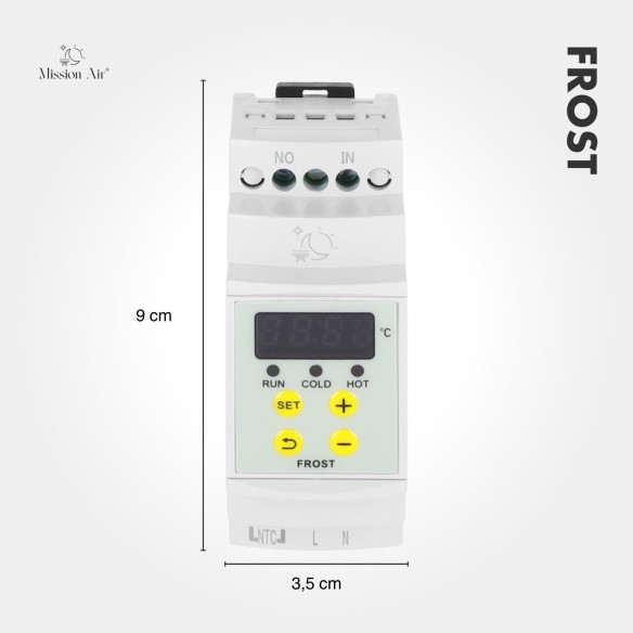 FROST Temperature Controller | DIN Rail, –20 °C to 100 °C, NTC Sensor