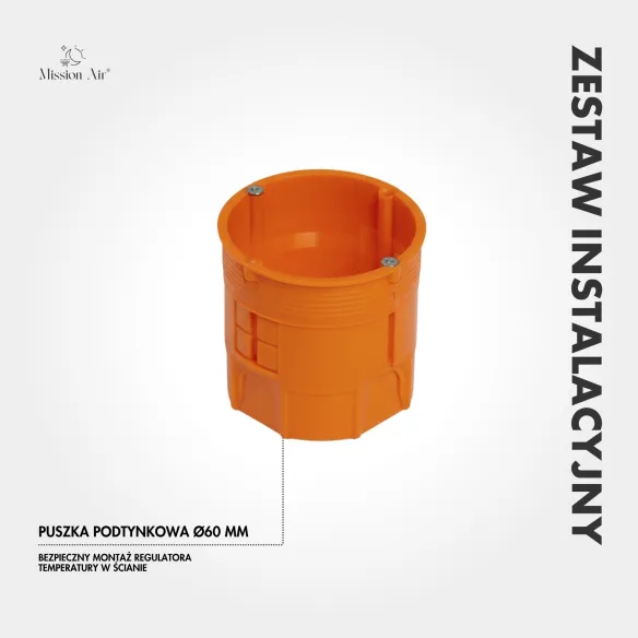 Zestaw instalacyjny puszka montażowa pomarańczowa