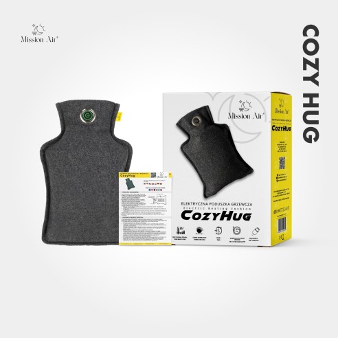 Poduszka grzewcza CozyHug 32×23 cm szara zestaw z opakowaniem