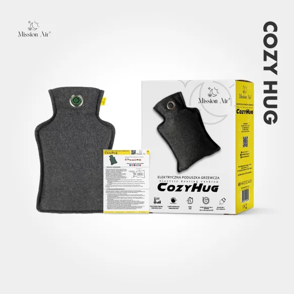 CozyHug 32 × 23 cm Heated Cushion | Electric, Grey