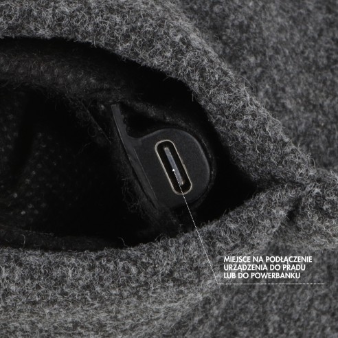 Poduszka grzewcza CozyHug 32×23 cm szara wnętrze kieszeni grzewczej