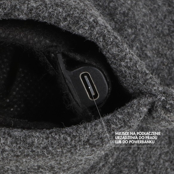 Poduszka grzewcza CozyHug 32×23 cm szara wnętrze kieszeni grzewczej