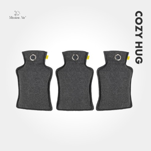 Poduszka grzewcza CozyHug 32×23 cm szara zestaw trzech poduszek