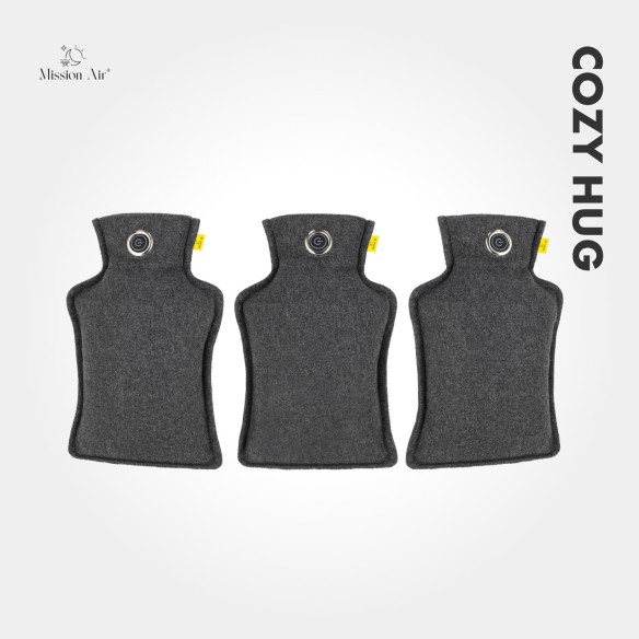 Poduszka grzewcza CozyHug 32×23 cm szara zestaw trzech poduszek