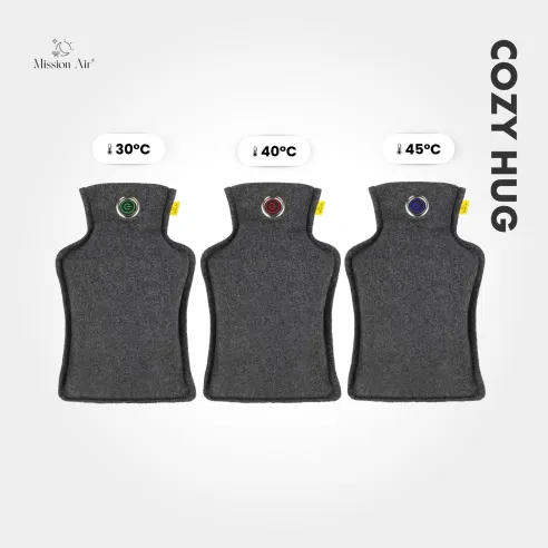 CozyHug 32 × 23 cm Heated Cushion | Electric, Grey