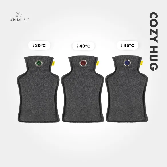 CozyHug 32 × 23 cm Heated Cushion | Electric, Grey