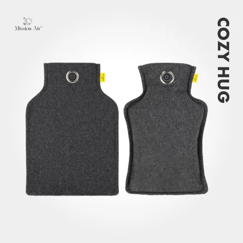 Poduszka grzewcza CozyHug 32×23 cm szara komplet dwóch sztuk