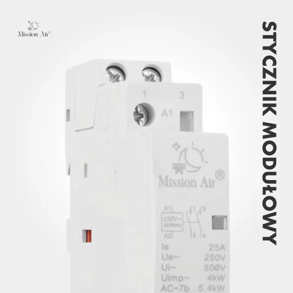 25A Modular Contactor 2×NO | 220/240 V DIN Rail