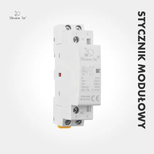 25A Modular Contactor 2×NO | 220/240 V DIN Rail