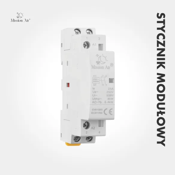 25A Modular Contactor 2×NO | 220/240 V DIN Rail
