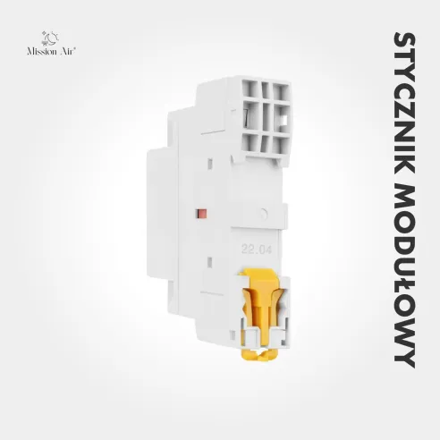 Stycznik modułowy 25A 2xNO widok boczny
