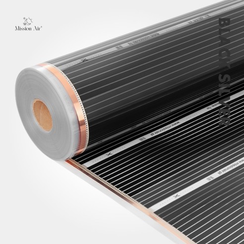 IR Black Silver 160 W/m² Infrared Heating Film – 50 cm × 1 m