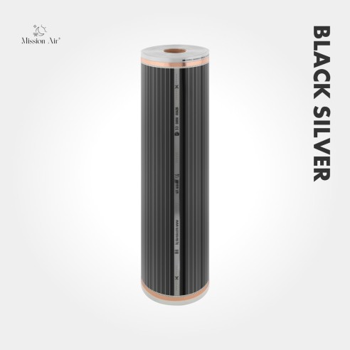 IR Black Silver 160 W/m² Infrared Heating Film – 30 cm × 1 m