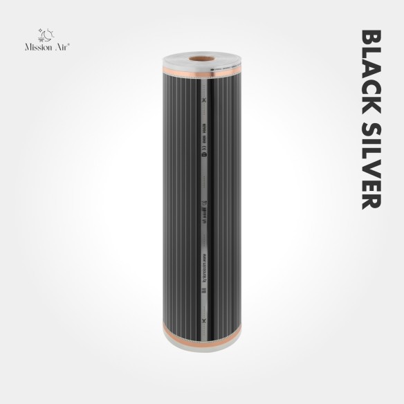 IR Black Silver 160 W/m² Infrared Heating Film – 30 cm × 1 m