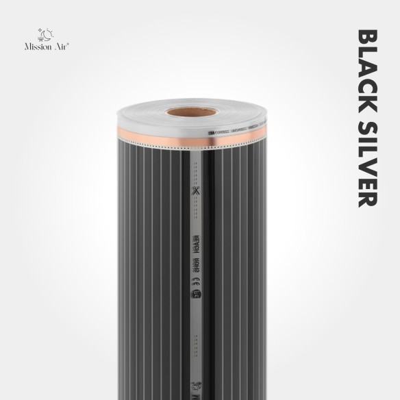 IR Black Silver 160 W/m² Infrared Heating Film – 30 cm × 1 m