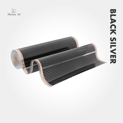 IR Black Silver 160 W/m² Infrared Heating Film – 30 cm × 1 m