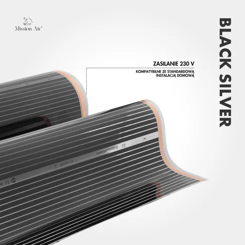 Folia grzewcza Black Silver 160 W/m² 50 cm rozwinięta powierzchnia