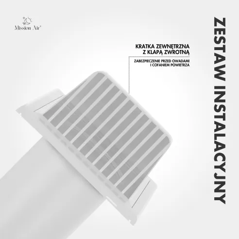 Zestaw instalacyjny do klimatyzatora adapter okienny i kratka