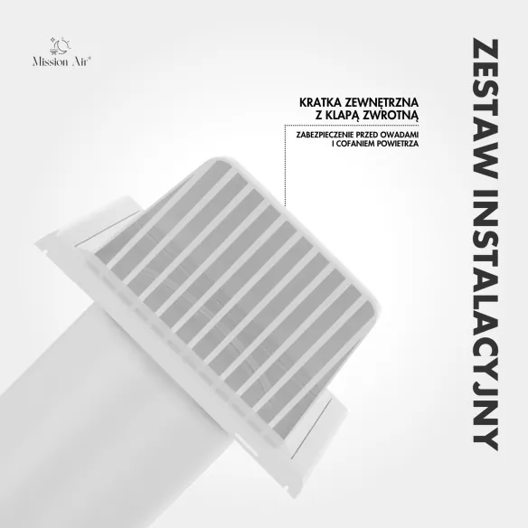 Zestaw instalacyjny do klimatyzatora adapter okienny i kratka