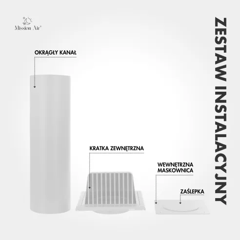 Zestaw instalacyjny do klimatyzatora rura 13 cm adapter taśma w zestawie