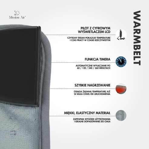 WARMBELT Heated Belt | Electric, For Back Support