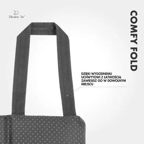 Poduszka grzewcza ComfyFold 44×40 cm szara uchwyty do przenoszenia