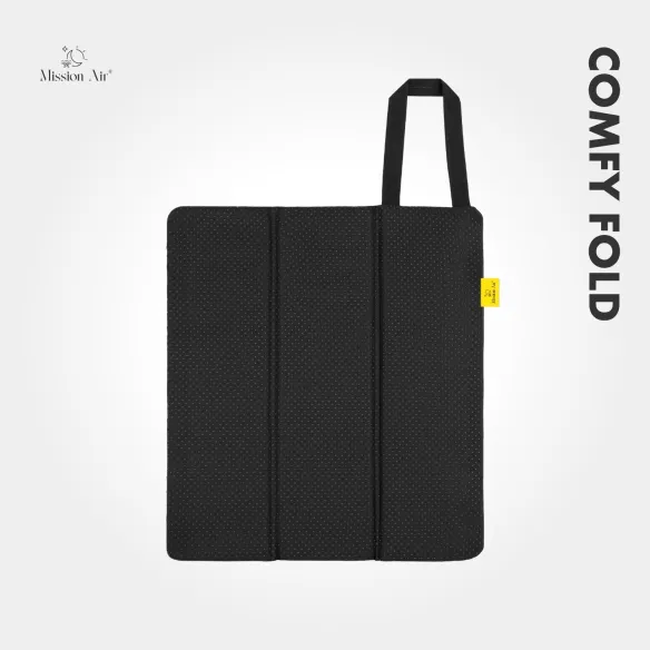 ComfyFold 44 × 40 cm Heated Cushion | Electric, Foldable, Black