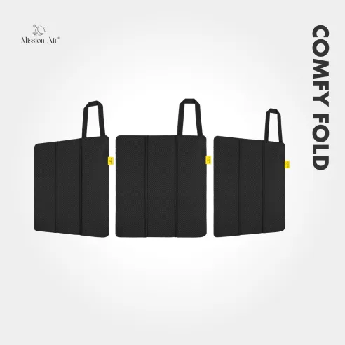 ComfyFold 44 × 40 cm Heated Cushion | Electric, Foldable, Black