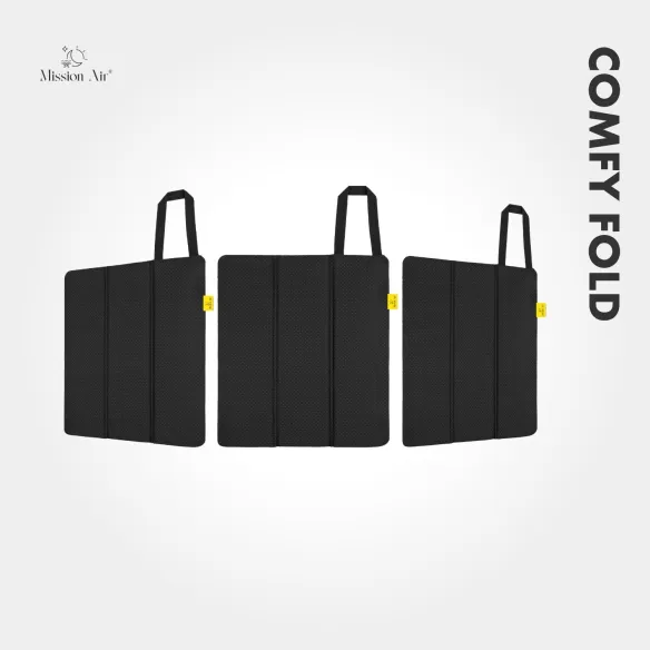 ComfyFold 44 × 40 cm Heated Cushion | Electric, Foldable, Black