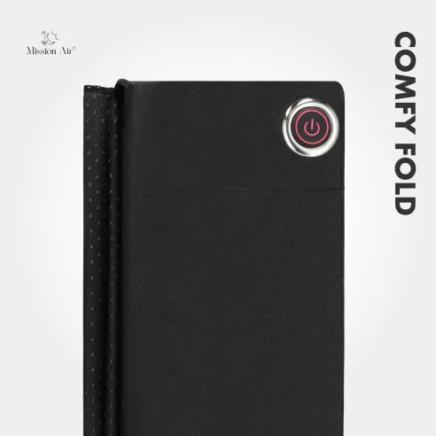 ComfyFold 44 × 40 cm Heated Cushion | Electric, Foldable, Black