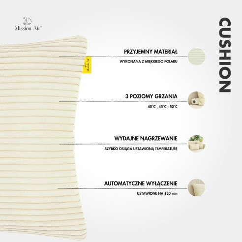 Poduszka grzewcza CUSHION 50×30 cm elektryczna informacje i parametry