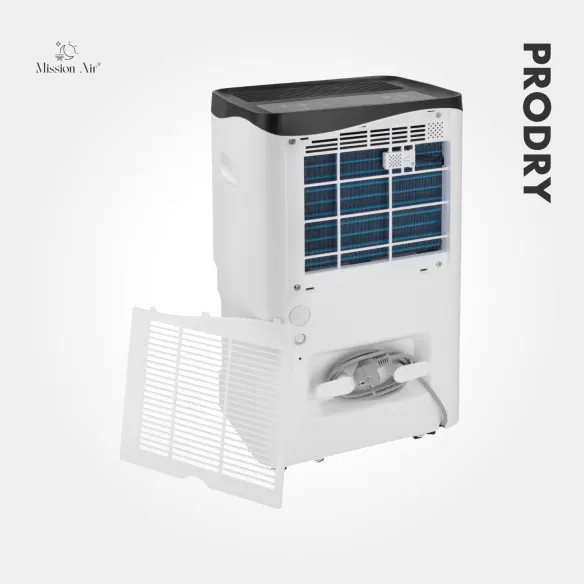 Osuszacz powietrza PRODRY – tył z wyjętym filtrem