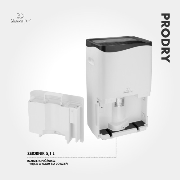 PRODRY 50 L/24 h Dehumidifier | Home Use, for up to 125 m²