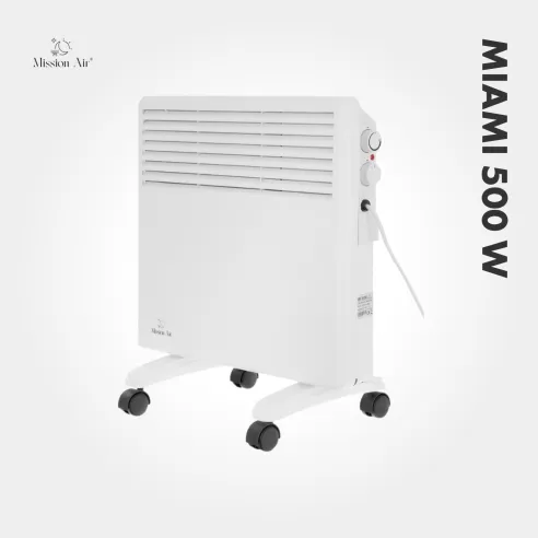 Grzejnik konwektorowy MIAMI 500 W | Elektryczny, Biały