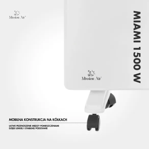 MIAMI 1500 W Convector Heater | Electric, White