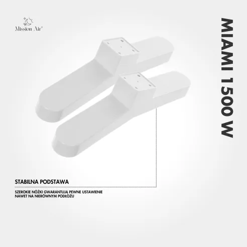 MIAMI 1500 W Convector Heater | Electric, White