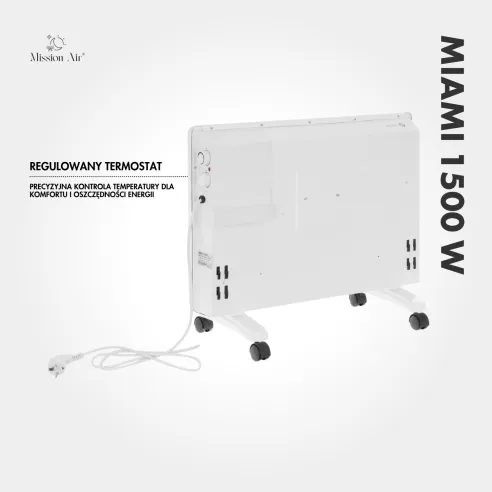 MIAMI 1500 W Convector Heater | Electric, White
