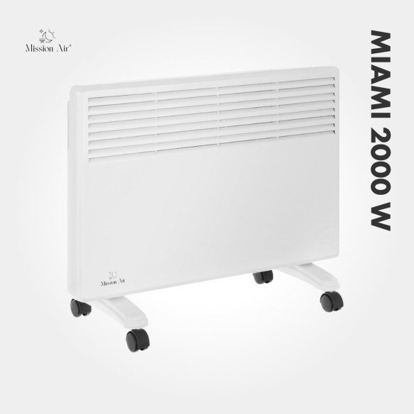 Grzejnik konwektorowy MIAMI 2000 W | Elektryczny, Biały