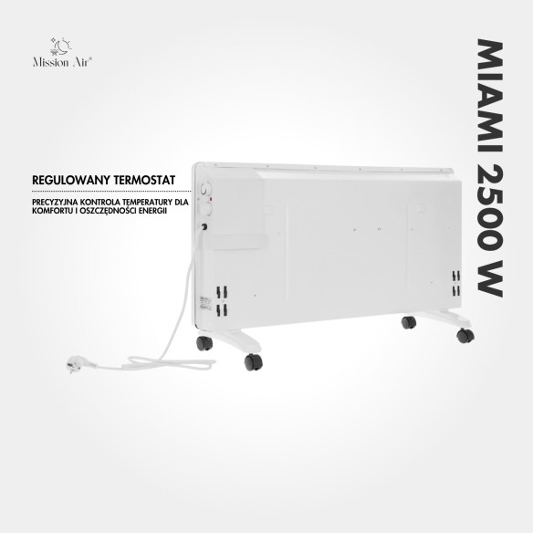 MIAMI 2500 W Convector Heater | Electric, White