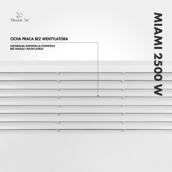 MIAMI 2500 W Convector Heater | Electric, White