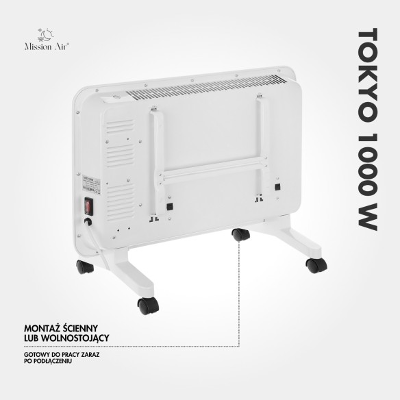TOKYO 1000 W Convector Heater | WiFi, Electric, White