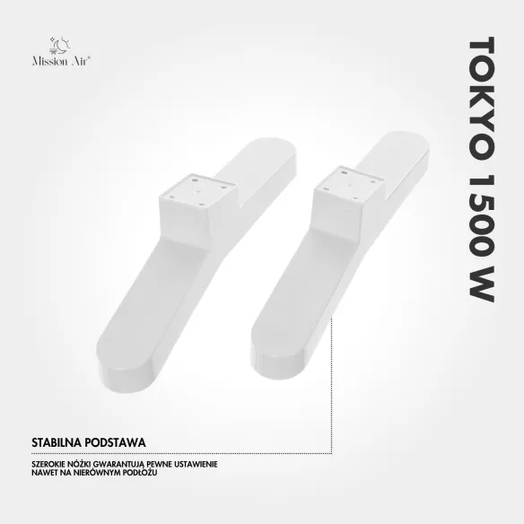 Grzejnik konwektorowy TOKYO 1500 W | WiFi, Elektryczny, Biały